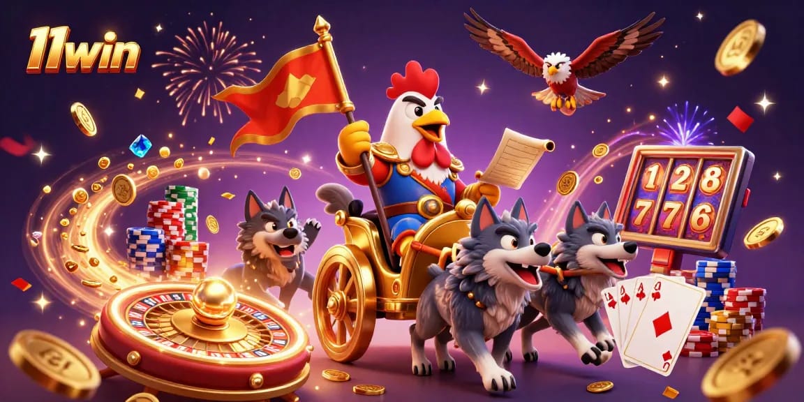 Win with 11win as the rooster warlord leads a dynamic casino adventure.
