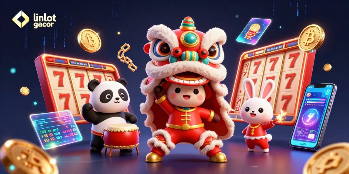Experience the excitement of link slot gacor with vibrant casino elements and lively characters.