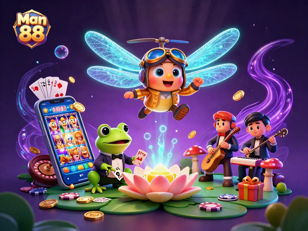Experience thrilling gameplay at Man 88 with colorful slots and lively casino atmosphere.