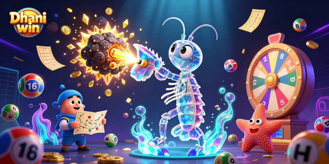 Dhani win: Engage in exciting lottery and gaming experiences with a galactic theme illustration.