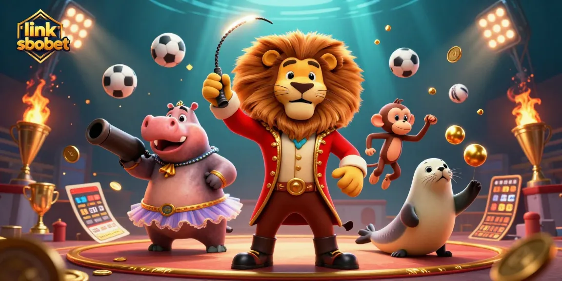Experience thrilling action with link sbobet in this vibrant casino scene featuring dynamic characters and sports elements.