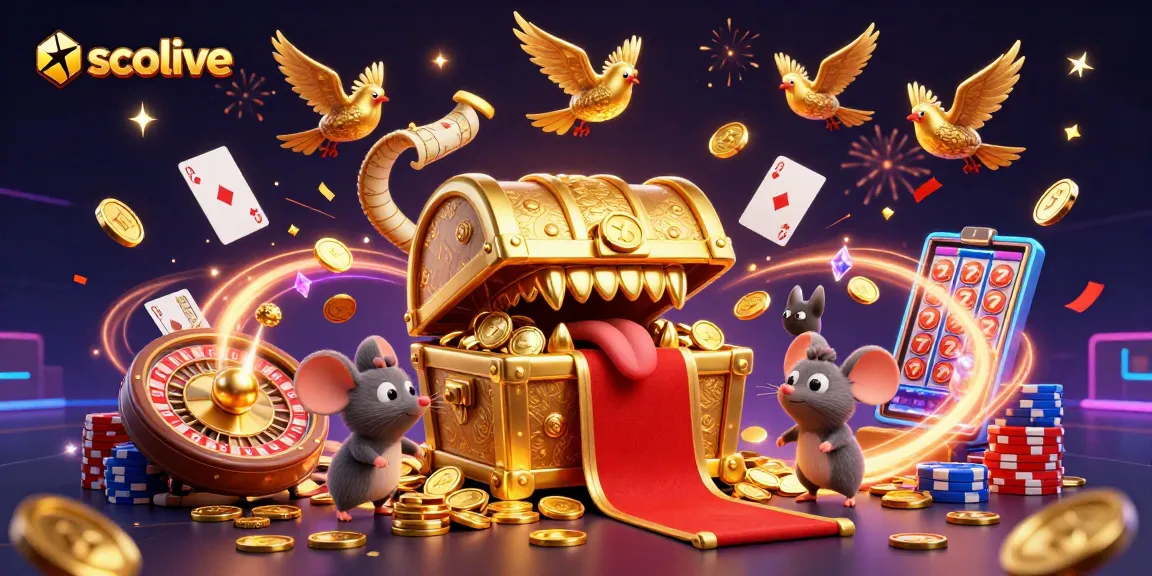 Socolive invites players to win big in a vibrant casino scene filled with treasures and dynamic gaming elements.